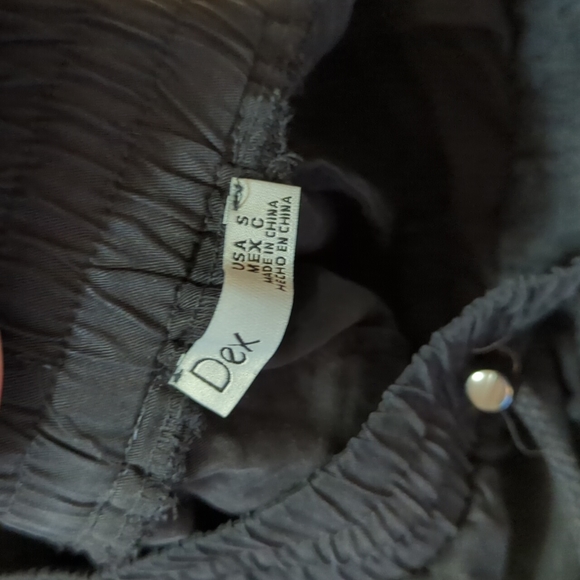 Women's Dex Small Jogger Style Loose Fitting Black Pant Elastic Waist - Picture 3 of 5